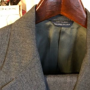 Charcoal Man in Wool Suit